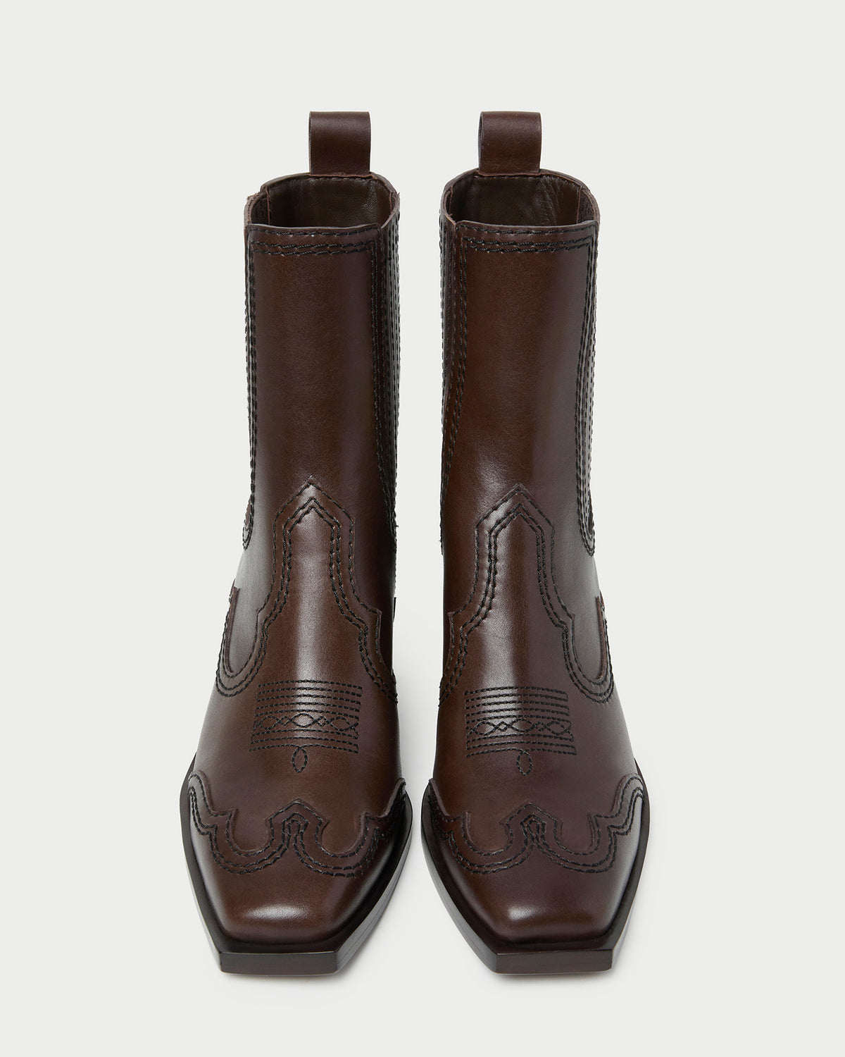 Agnes Brown Leather Western Boot