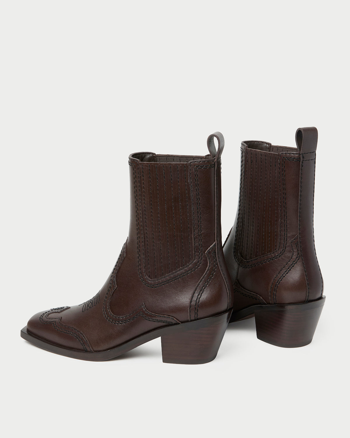 Agnes Brown Leather Western Boot