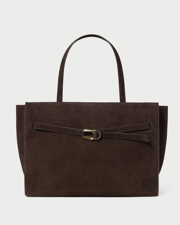 Aidan Brown Suede Work Tote