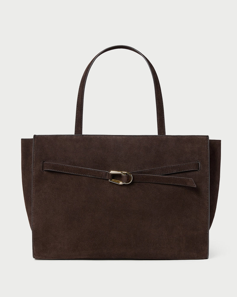 Aidan Brown Suede Work Tote