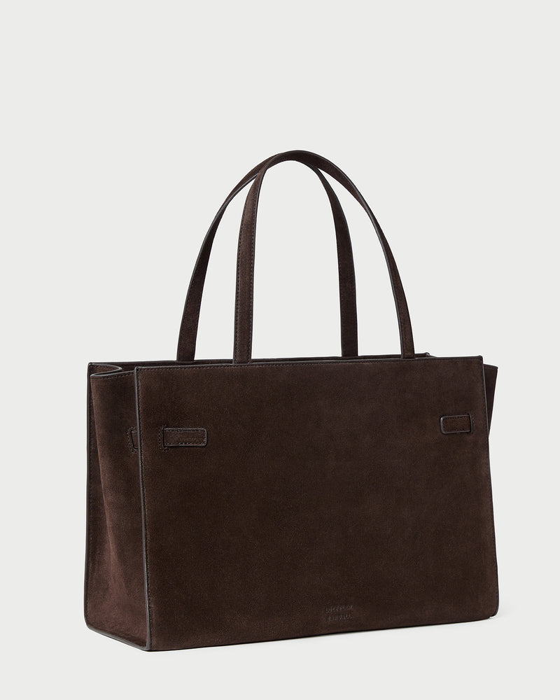Aidan Brown Suede Work Tote