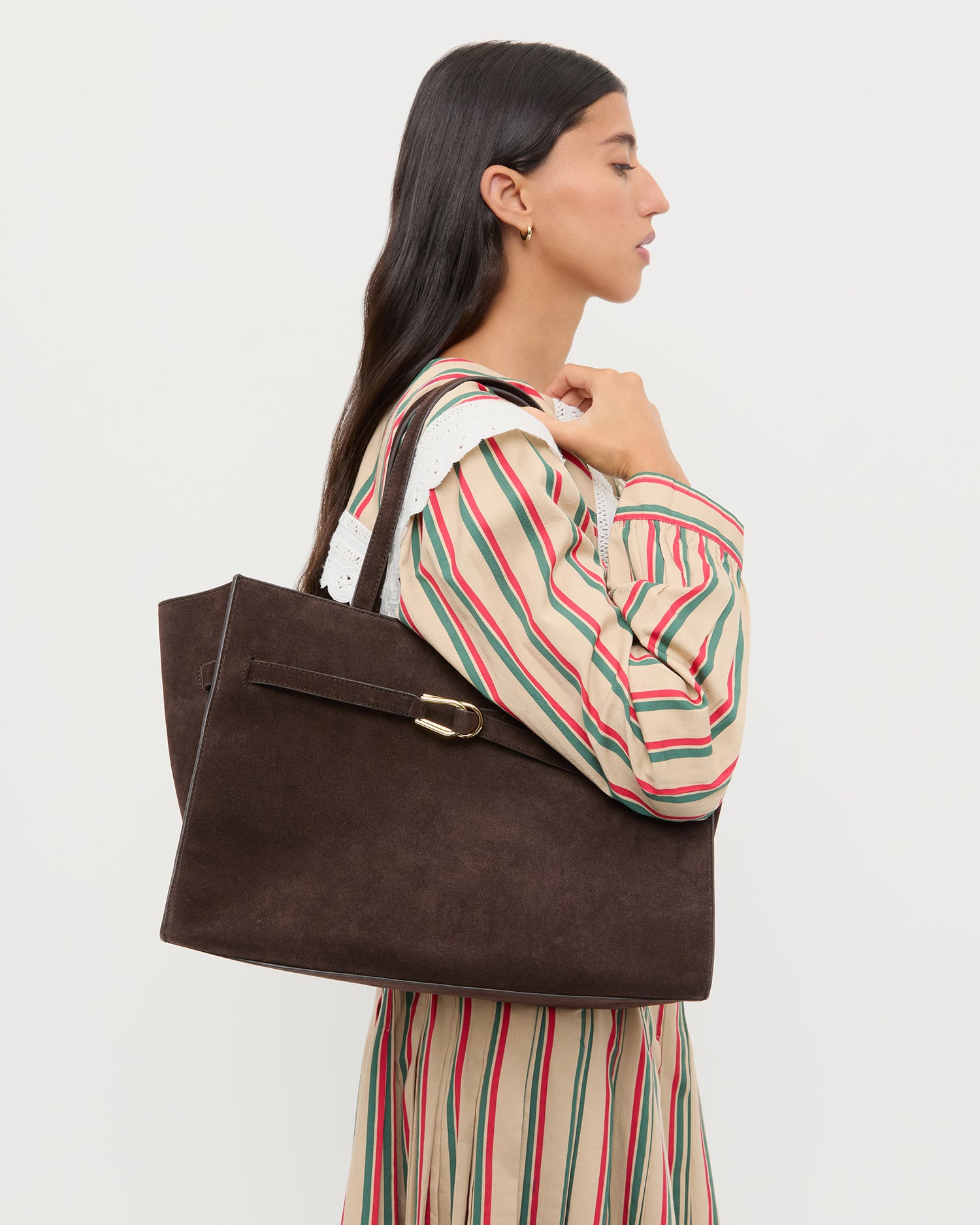 Aidan Brown Suede Work Tote | Totes | Handbags