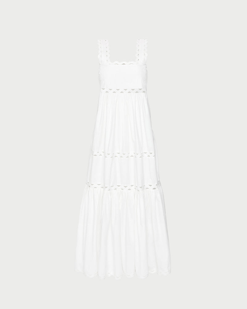 Alison Camisole Dress in white cotton poplin.
