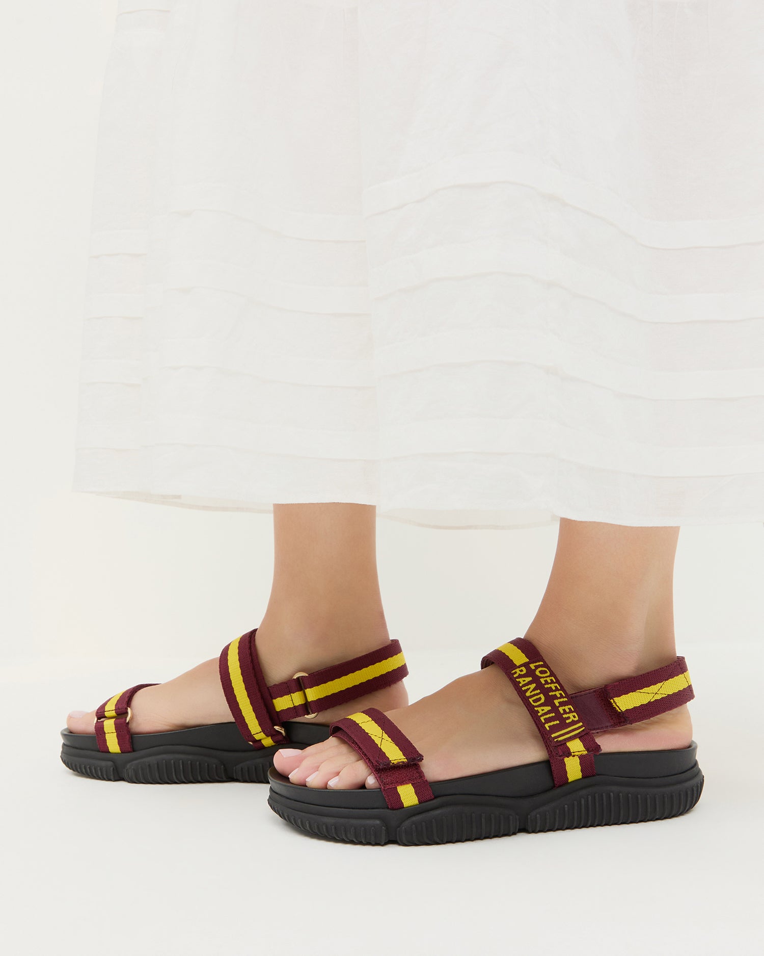 Arlo Maroon/Yellow Sport Sandal | Flat Sandals | Footwear