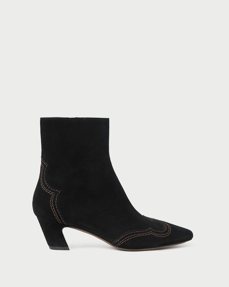 Aspen Black Suede Ankle Boot