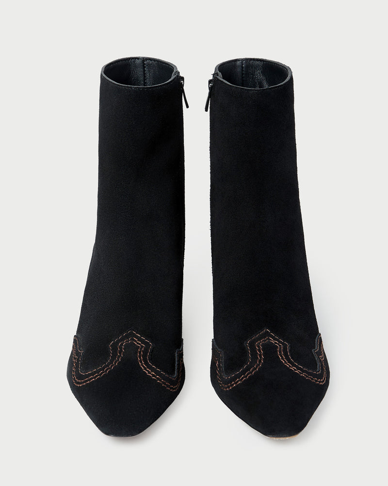 Aspen Black Suede Ankle Boot