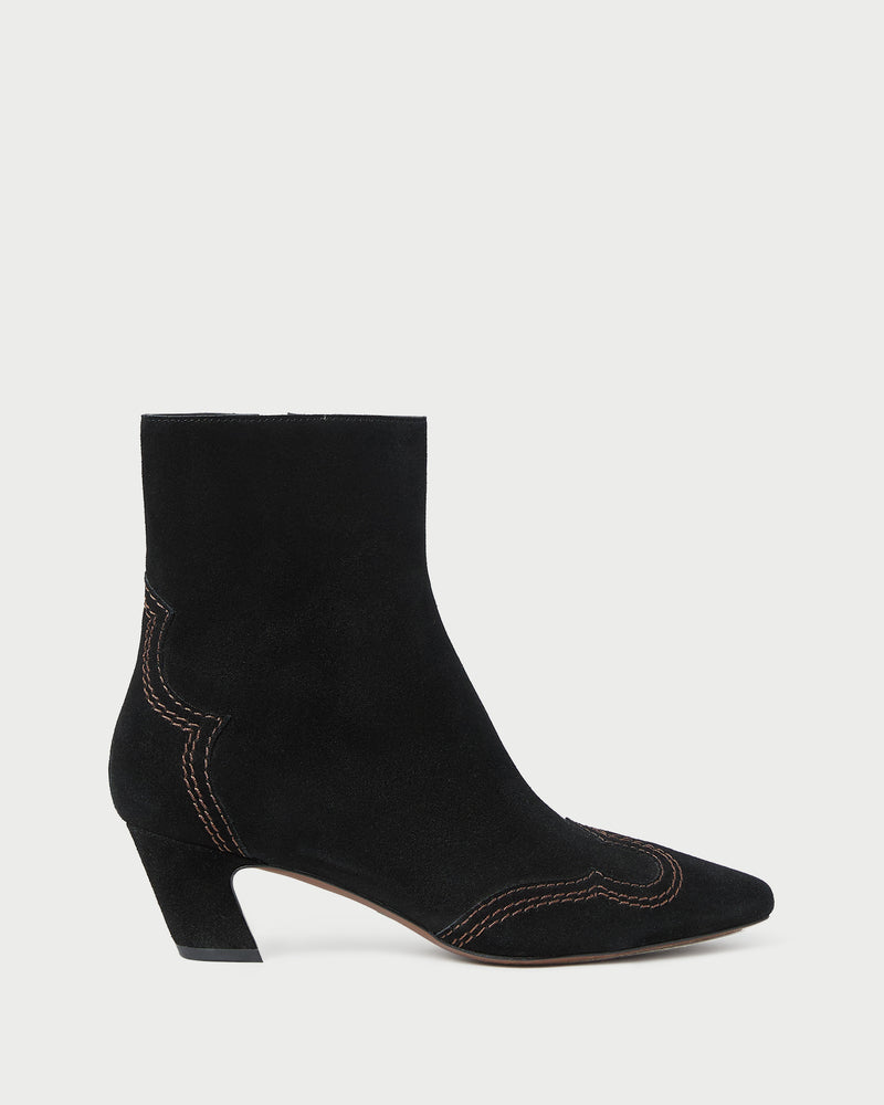 Aspen Black Suede Ankle Boot