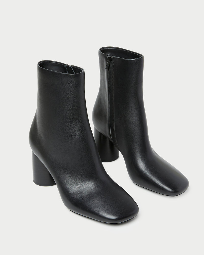 Axel Black Leather Ankle Boot