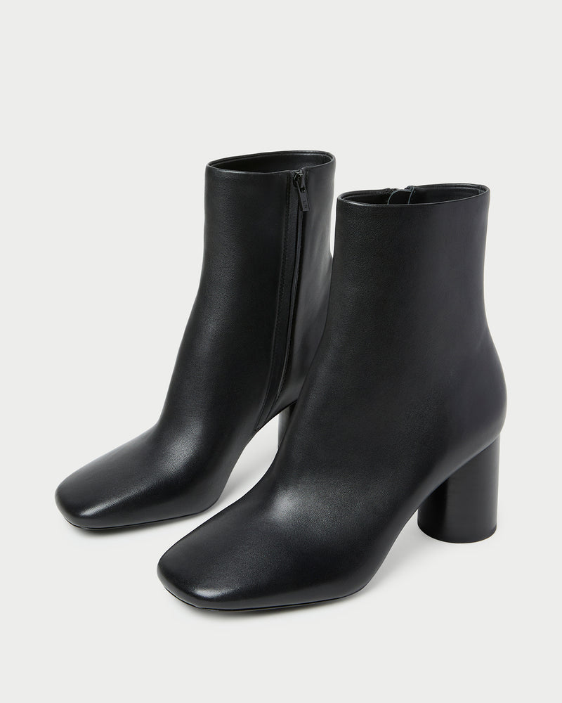 Axel Black Leather Ankle Boot