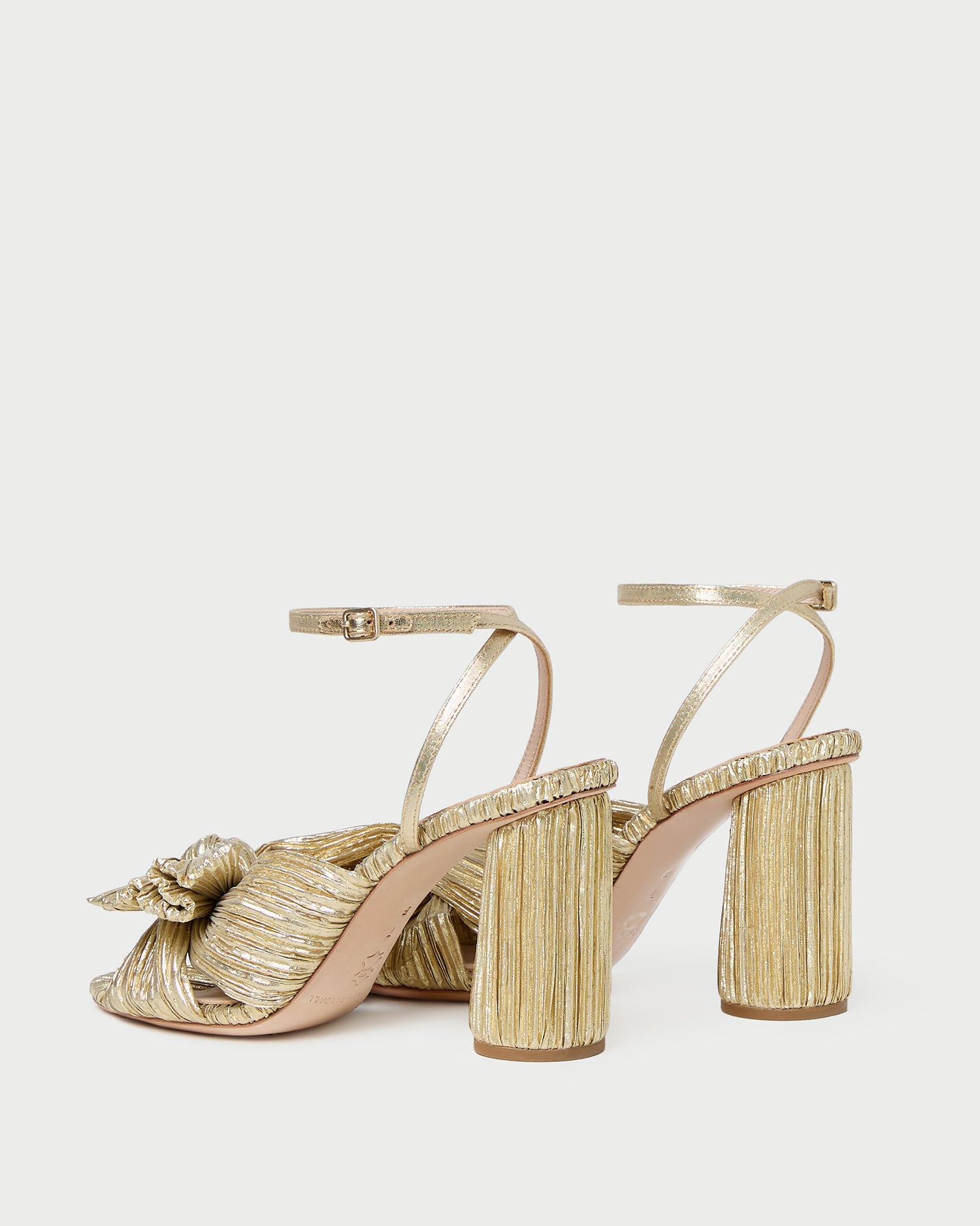 Loeffler Randall Camellia Bow Heel with Ankle Strap Gold | 12 Loeffler Randall Camellia Bow Heel with Ankle Strap Gold | 12
