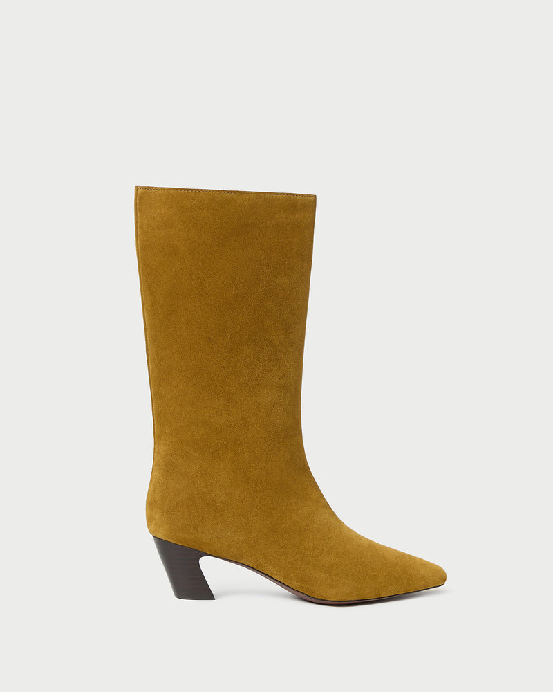 Cleo Moss Suede Mid-Calf Boot