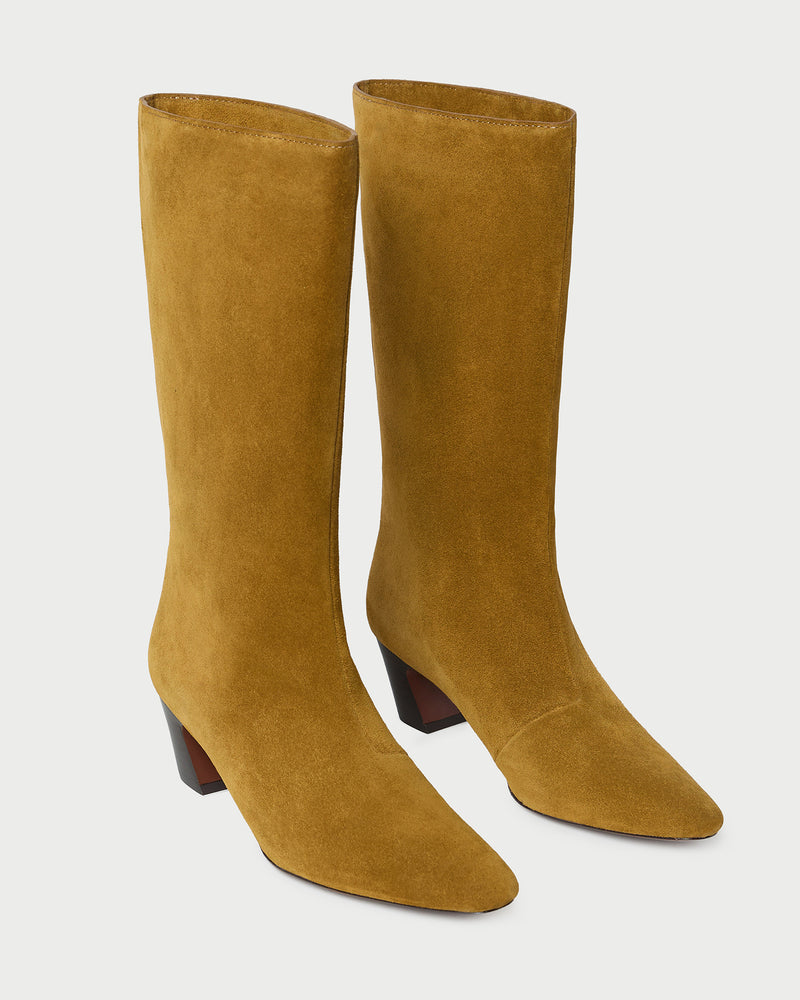 Cleo Moss Suede Mid-Calf Boot