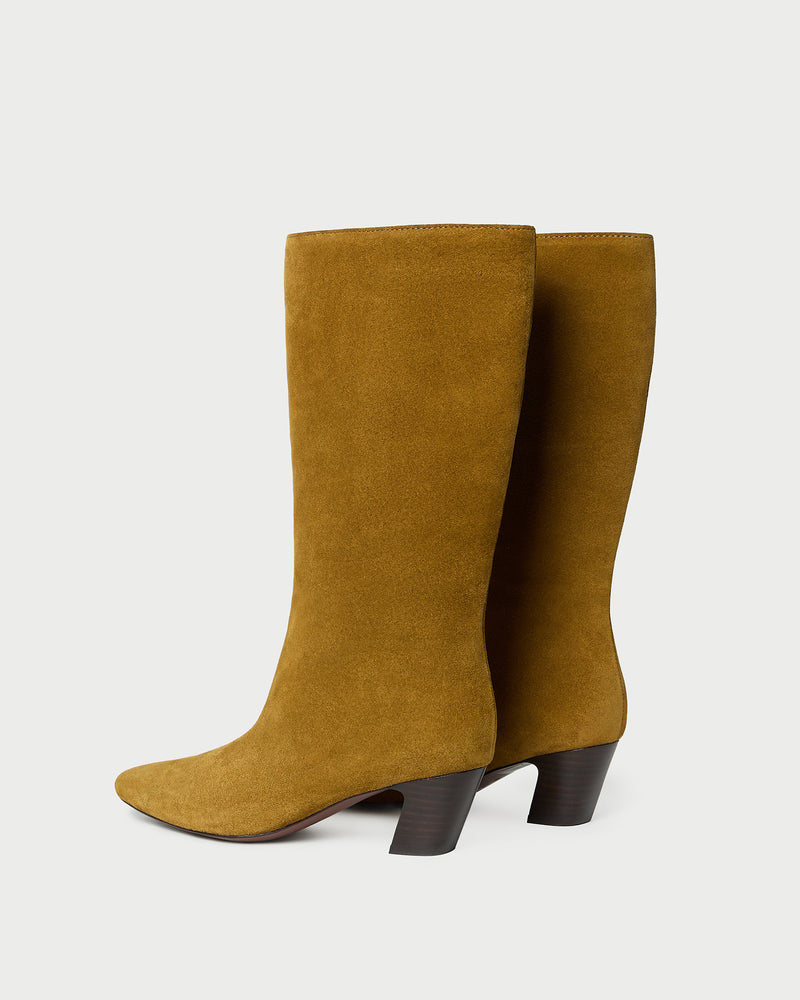 Cleo Moss Suede Mid-Calf Boot