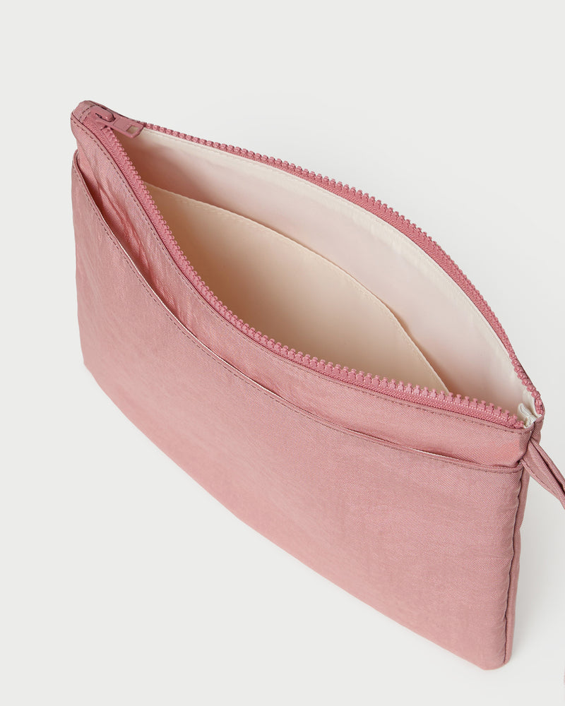 Dottie Pink Changing Pad in pink nylon.