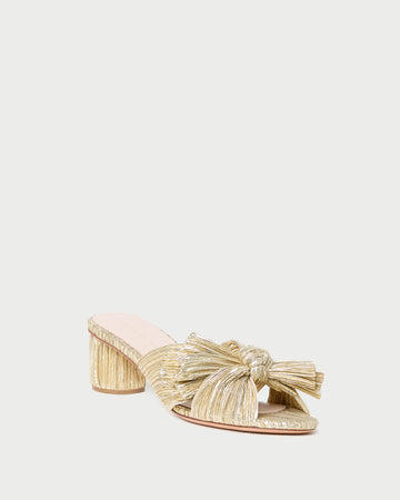 Emilia Pleated Bow Heel