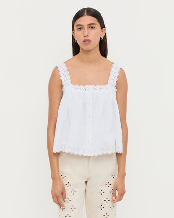 【値下げ中】andmary Emma lace tops white Emma White Poplin Top | Tops | Apparel