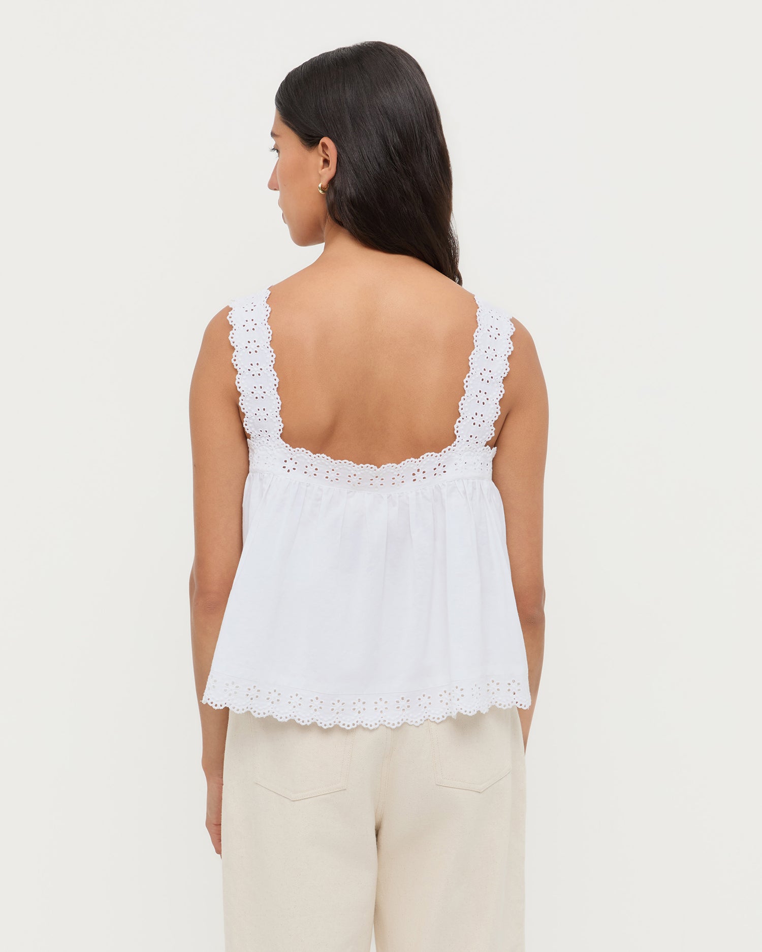 Emma White Poplin Top | Tops | Apparel