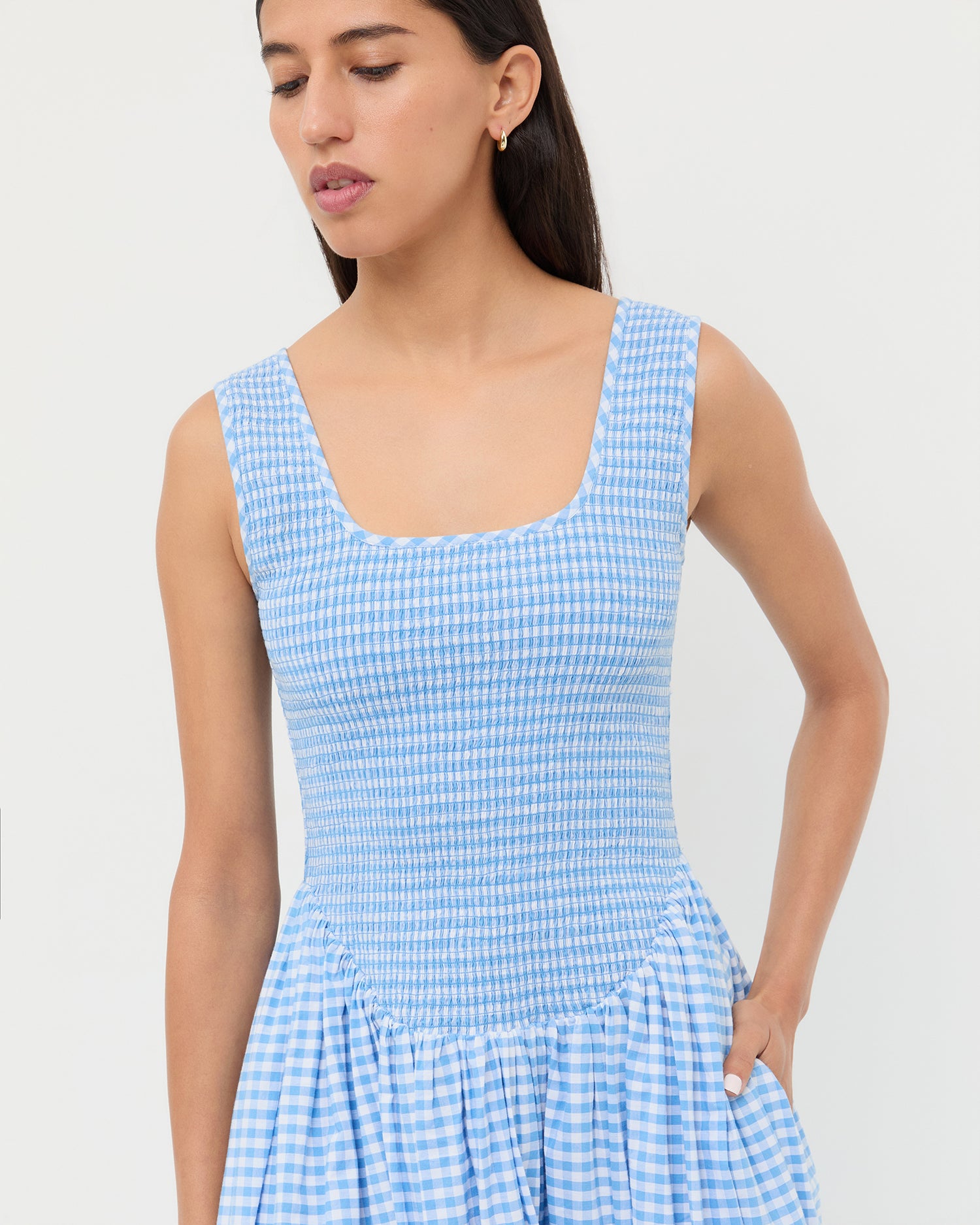Estelle Blue Gingham Cotton Dress | Dresses | Apparel 8 Estelle Blue Gingham Cotton Dress | Dresses | Apparel 8