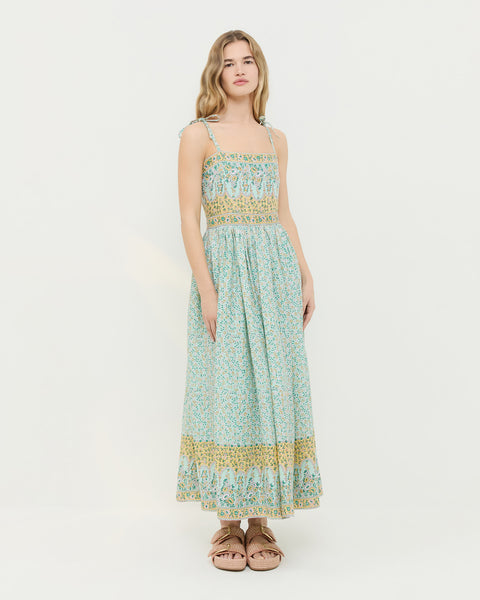 yellow and mint bridesmaid dresses Gaia Mint/Yellow Floral Dress | Dresses