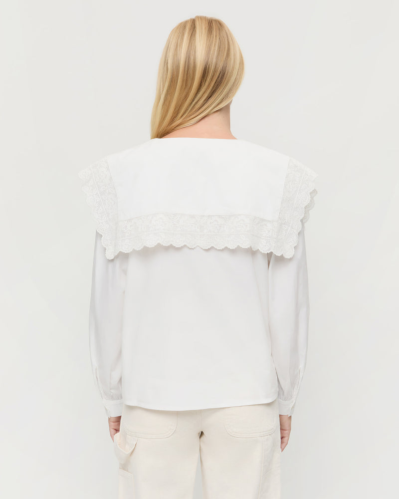 Gail Blouse in white cotton.