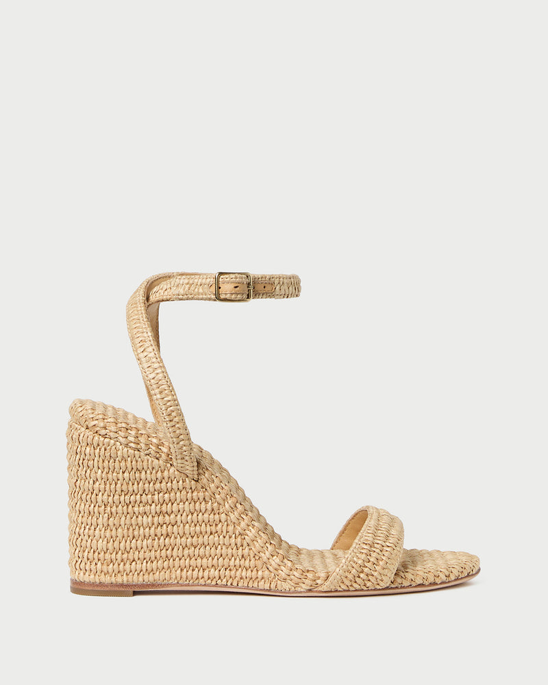 Gavi wedge in Natural raffia.