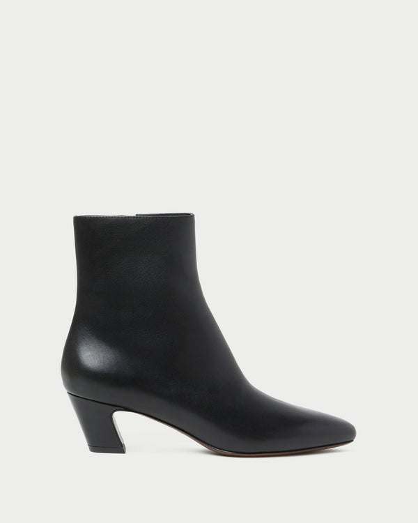 Harper Black Leather Ankle Boot
