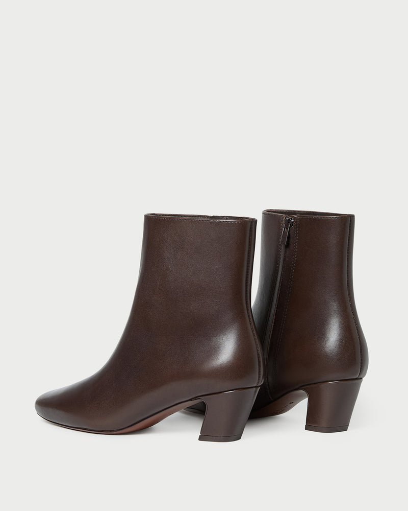 Harper Brown Leather Ankle Boot