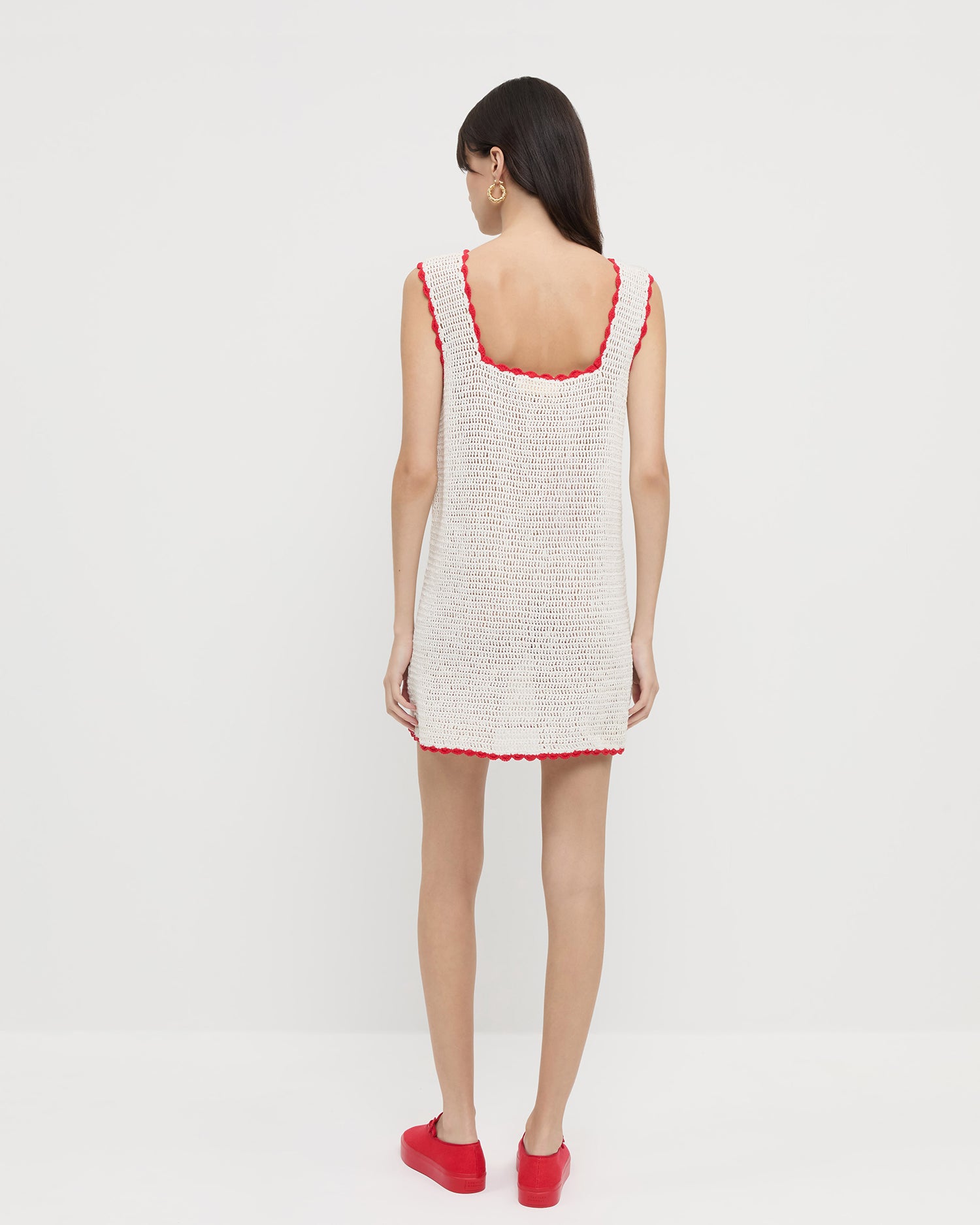 Helena Cream/Red Crochet Dress | Dresses | Apparel XL Helena Cream/Red Crochet Dress | Dresses | Apparel XL