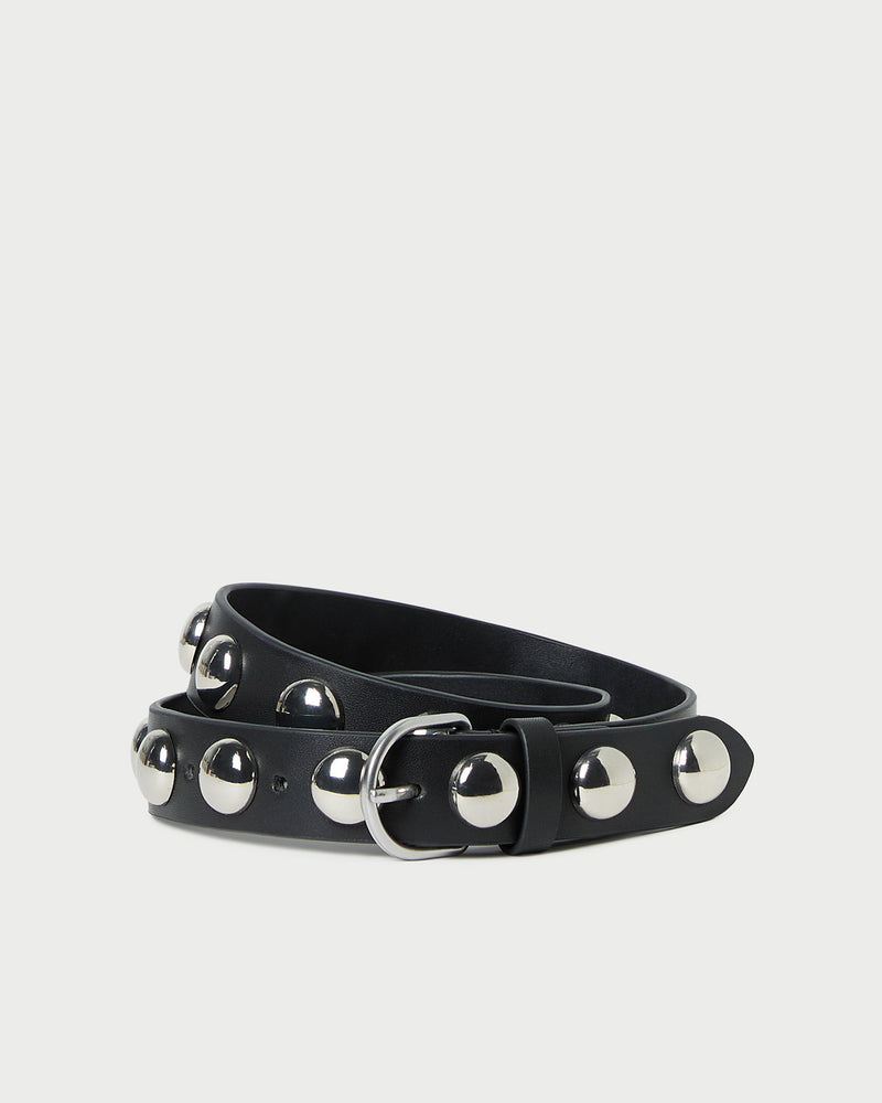 Issa Black/Silver Studded Belt