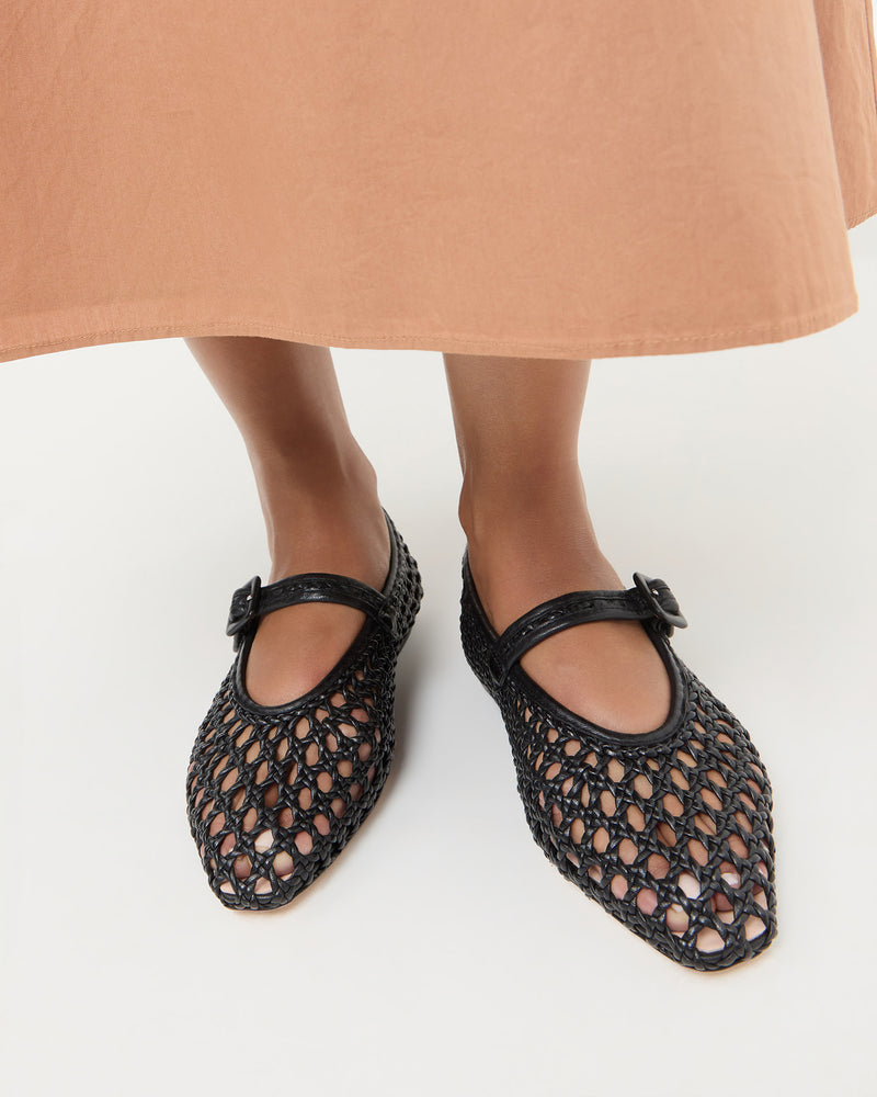 Junia Black Mary Jane Flat