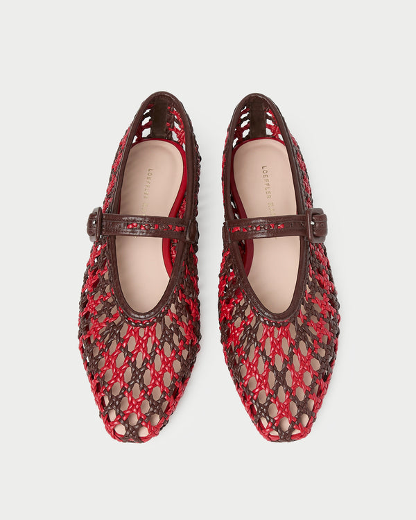 Junia Red/Espresso Mary Jane Flat