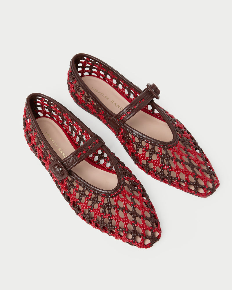 Junia Red/Espresso Mary Jane Flat