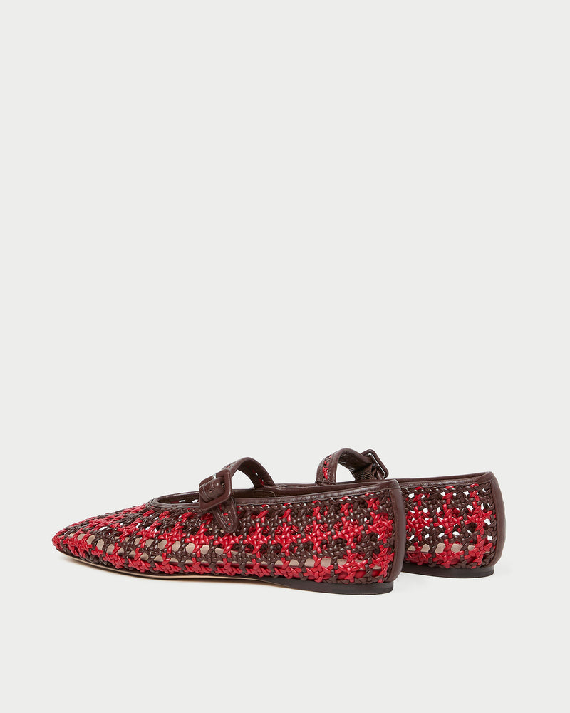 Junia Red/Espresso Mary Jane Flat