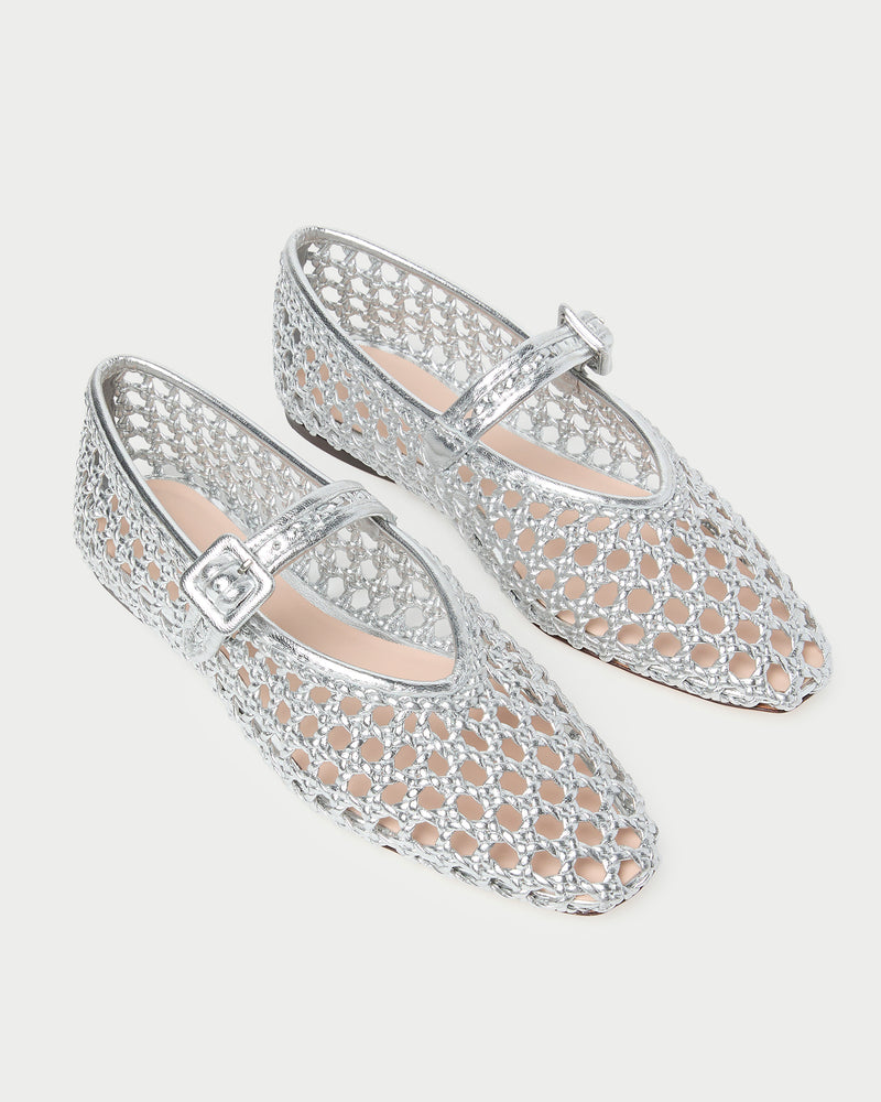 Junia Silver Mary Jane Flat