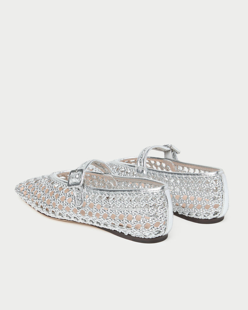 Junia Silver Mary Jane Flat