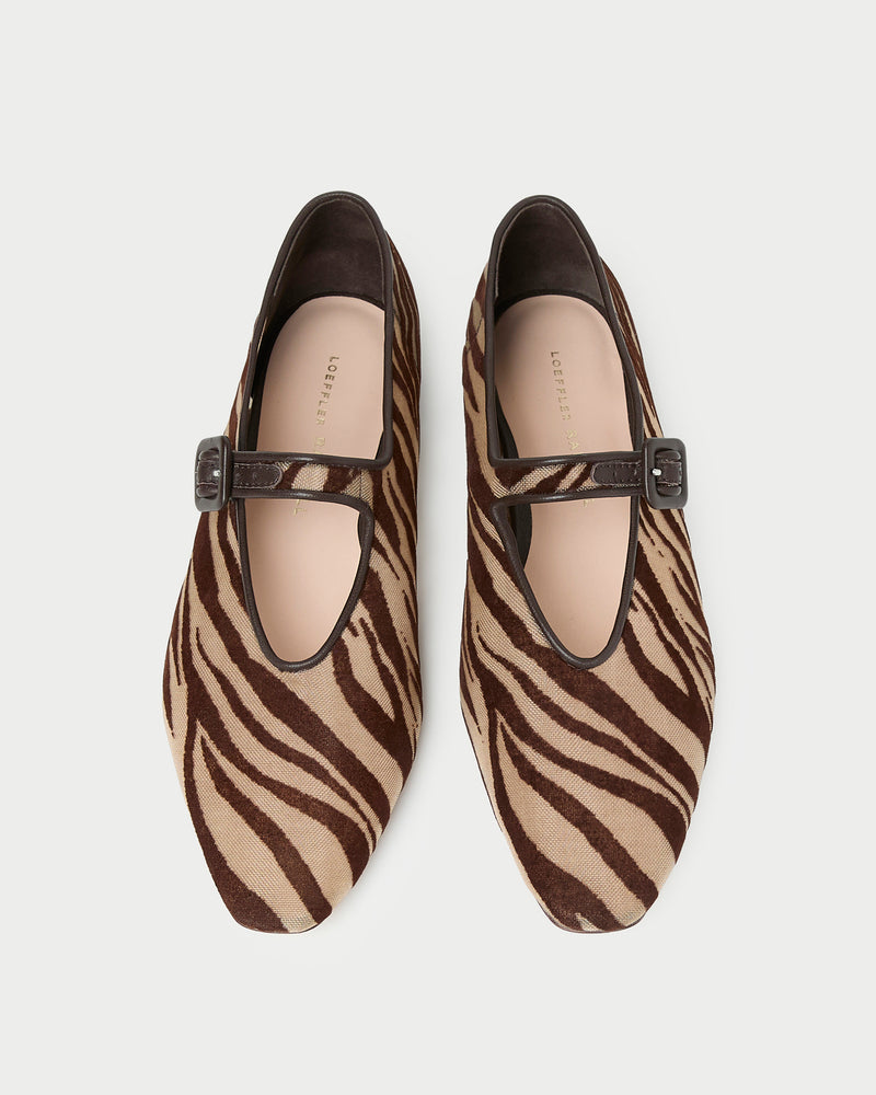 Junia Zebra Mary Jane Flat