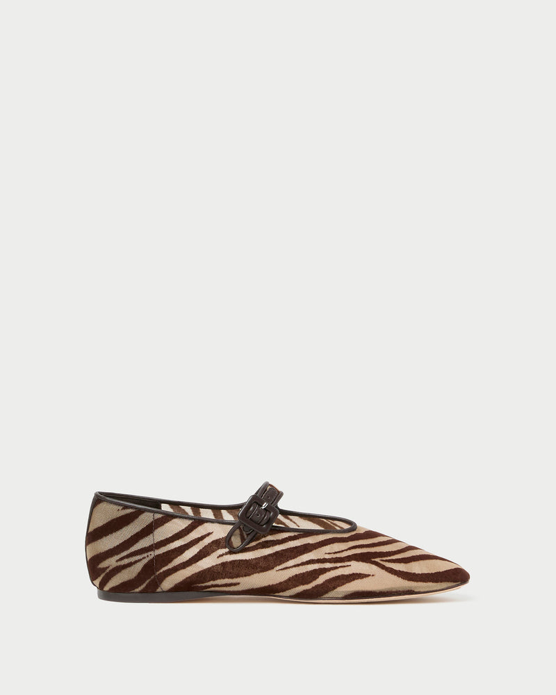 Junia Zebra Mary Jane Flat