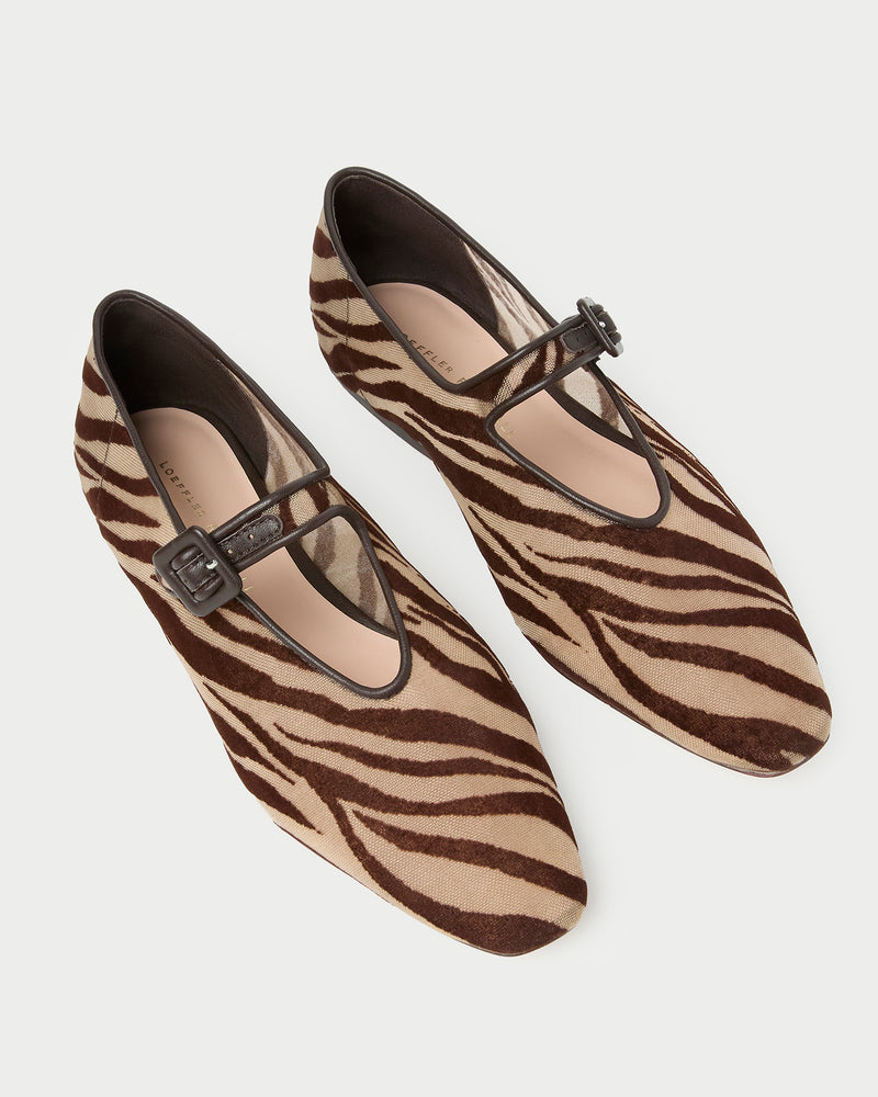 Junia Zebra Mary Jane Flat