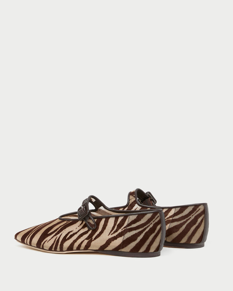 Junia Zebra Mary Jane Flat