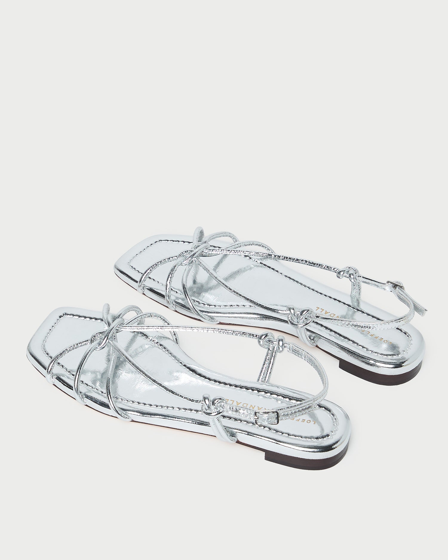 silver strappy dress sandals Aixa Silver Metallic Strappy Knot Heeled Sandals