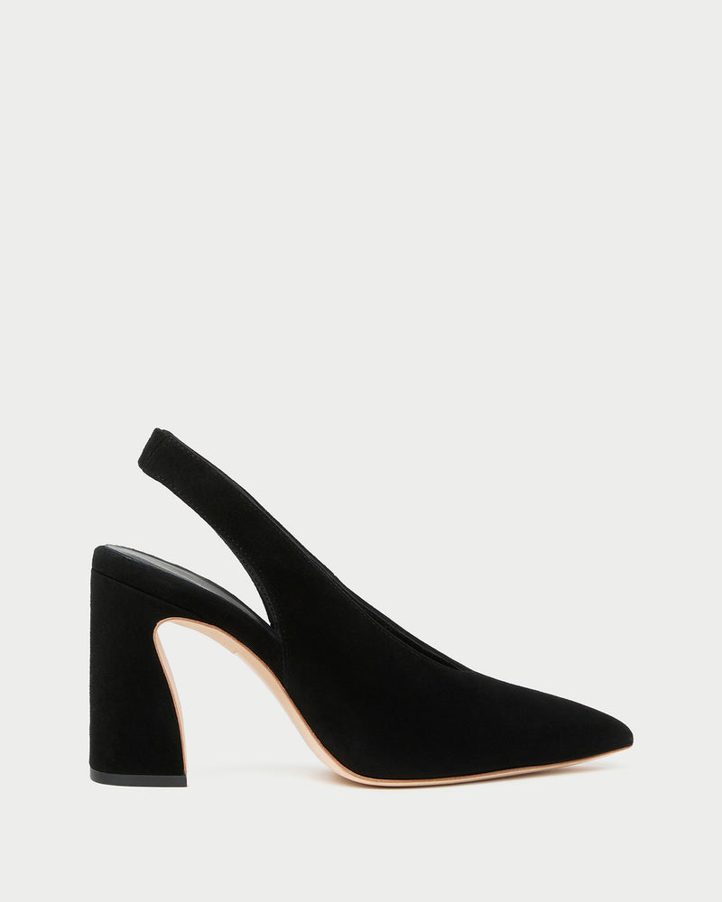 Katerina Black Suede Slingback Pump