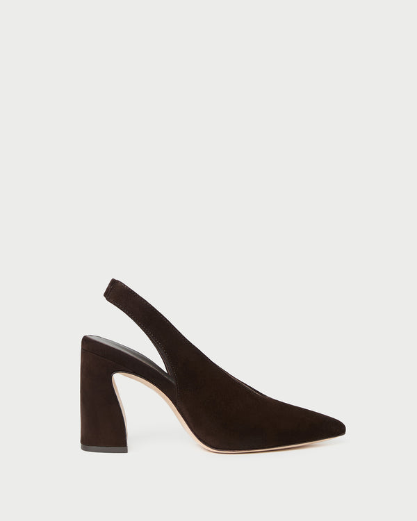Katerina Brown Suede Slingback Pump