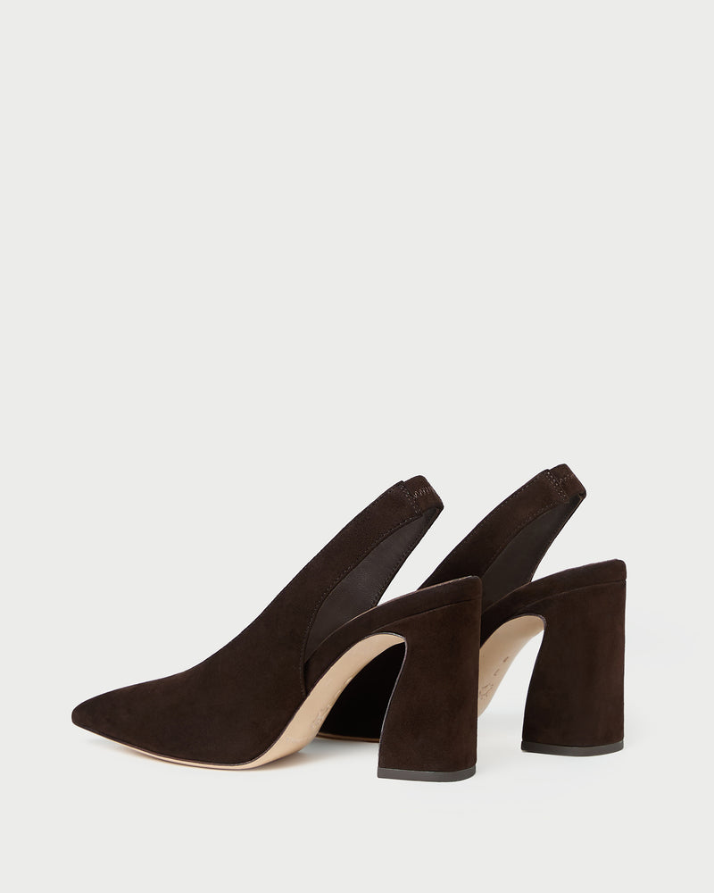 Katerina Brown Suede Slingback Pump