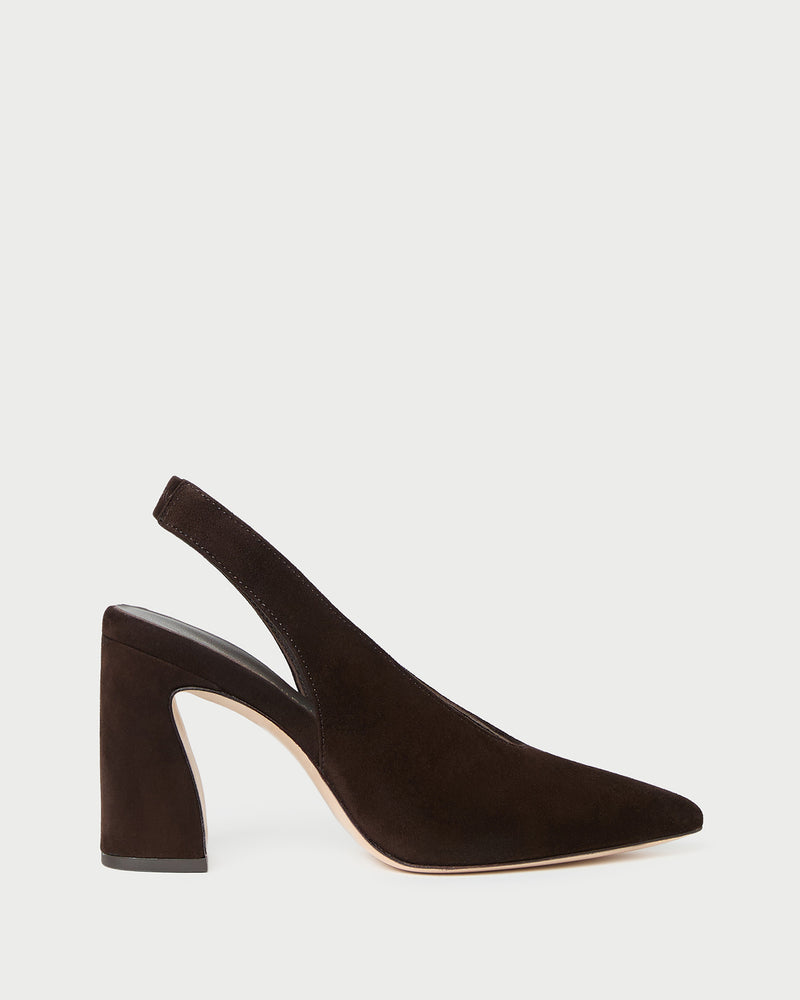 Katerina Brown Suede Slingback Pump