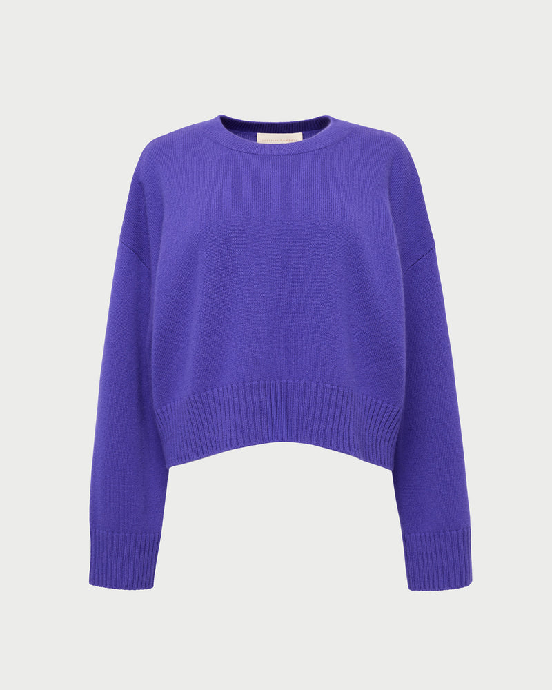 Lana Cashmere Sweater in purple cashmere.