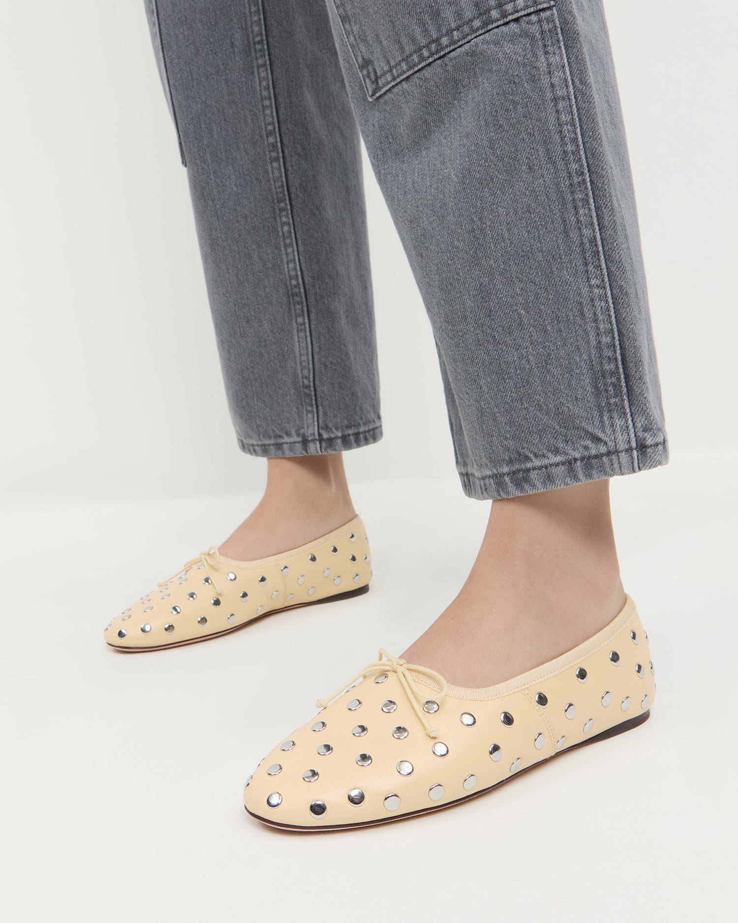 Landon Butter/Silver Ballet Flat Landon Butter/Silver Ballet Flat