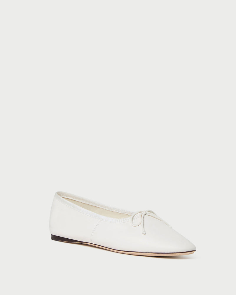Landon Gardenia Leather Ballet Flat