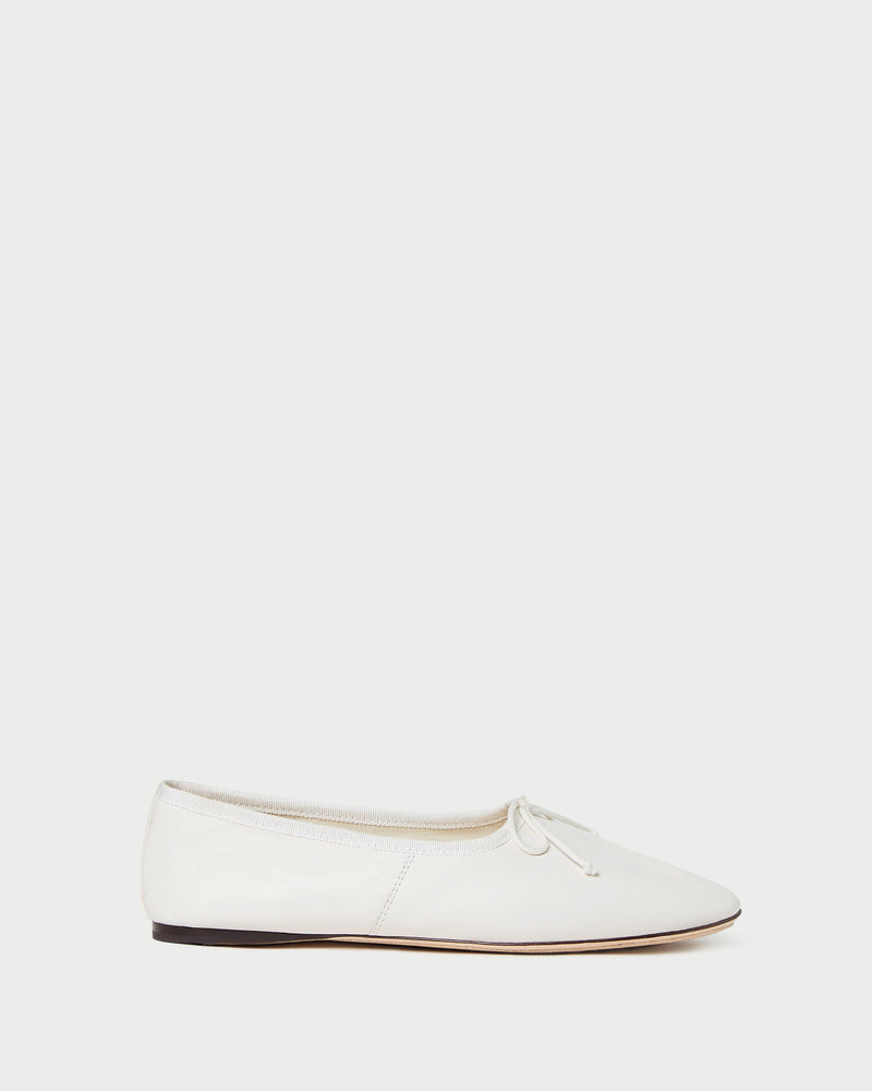 Landon Gardenia Leather Ballet Flat
