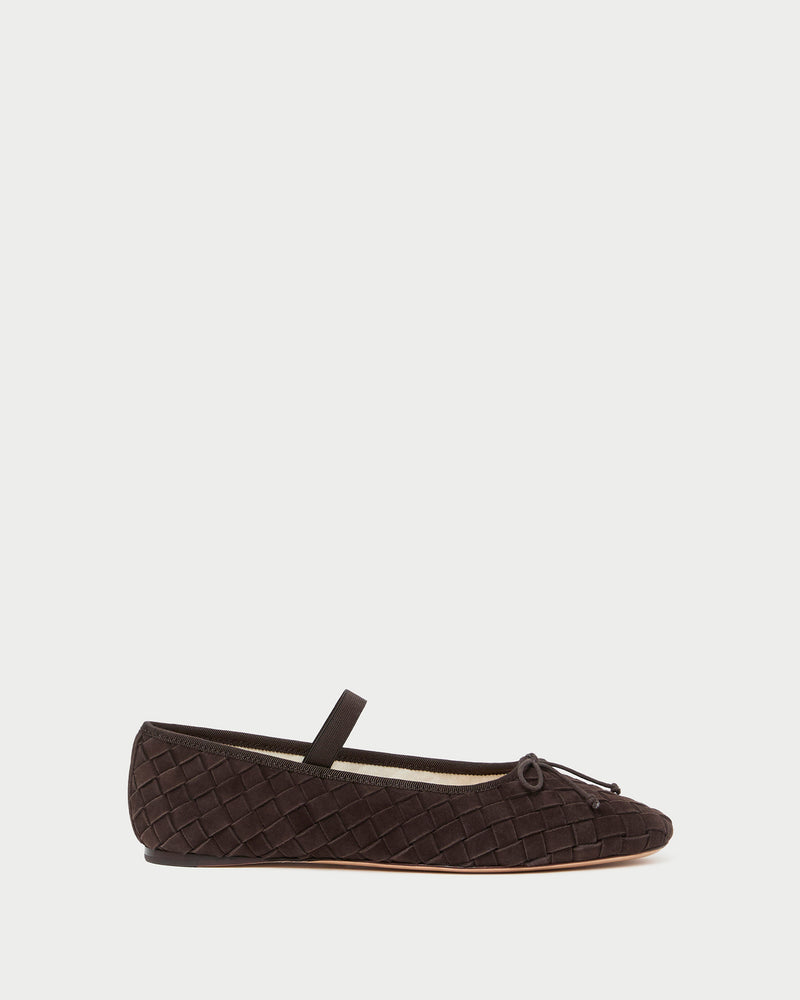 Leonie Brown Woven Ballet Flat
