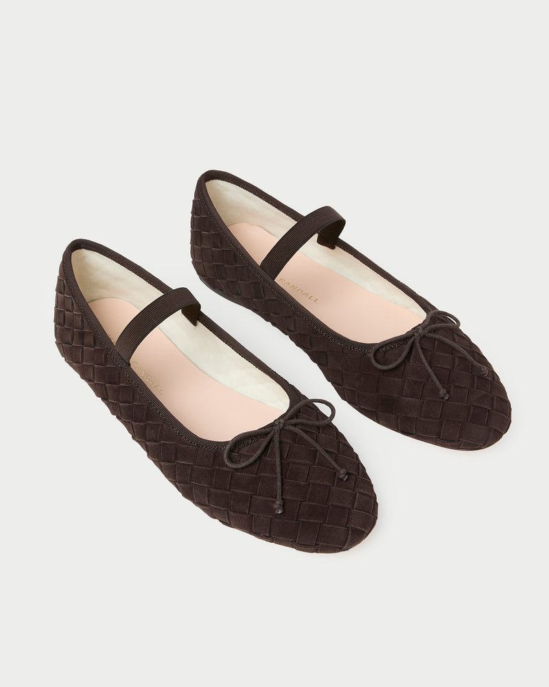 Leonie Brown Woven Ballet Flat